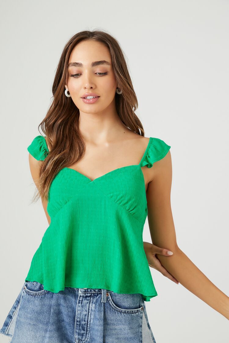 Ruffle-Strap Sweetheart Top | Forever 21