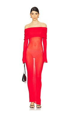 Lovers and Friends Peregrine Off The Shoulder Maxi Dress in Red from Revolve.com | Revolve Clothing (Global)