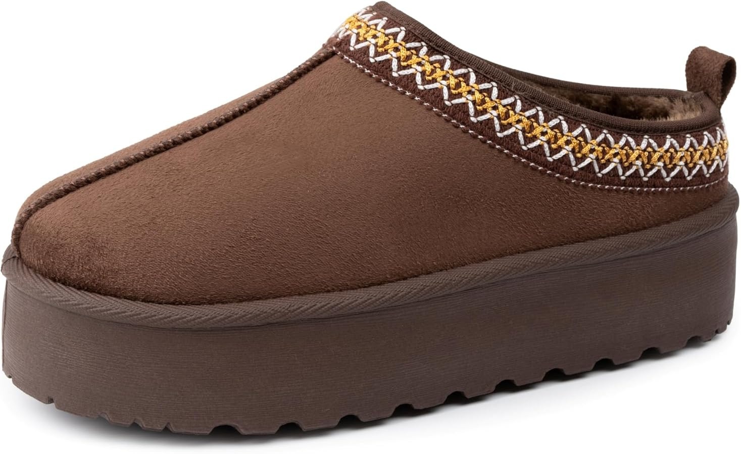 Alpine Swiss Emily Womens Platform Slippers Faux Fur Warm Slip On Clog Shoes Short Ankle Boots | Amazon (US)