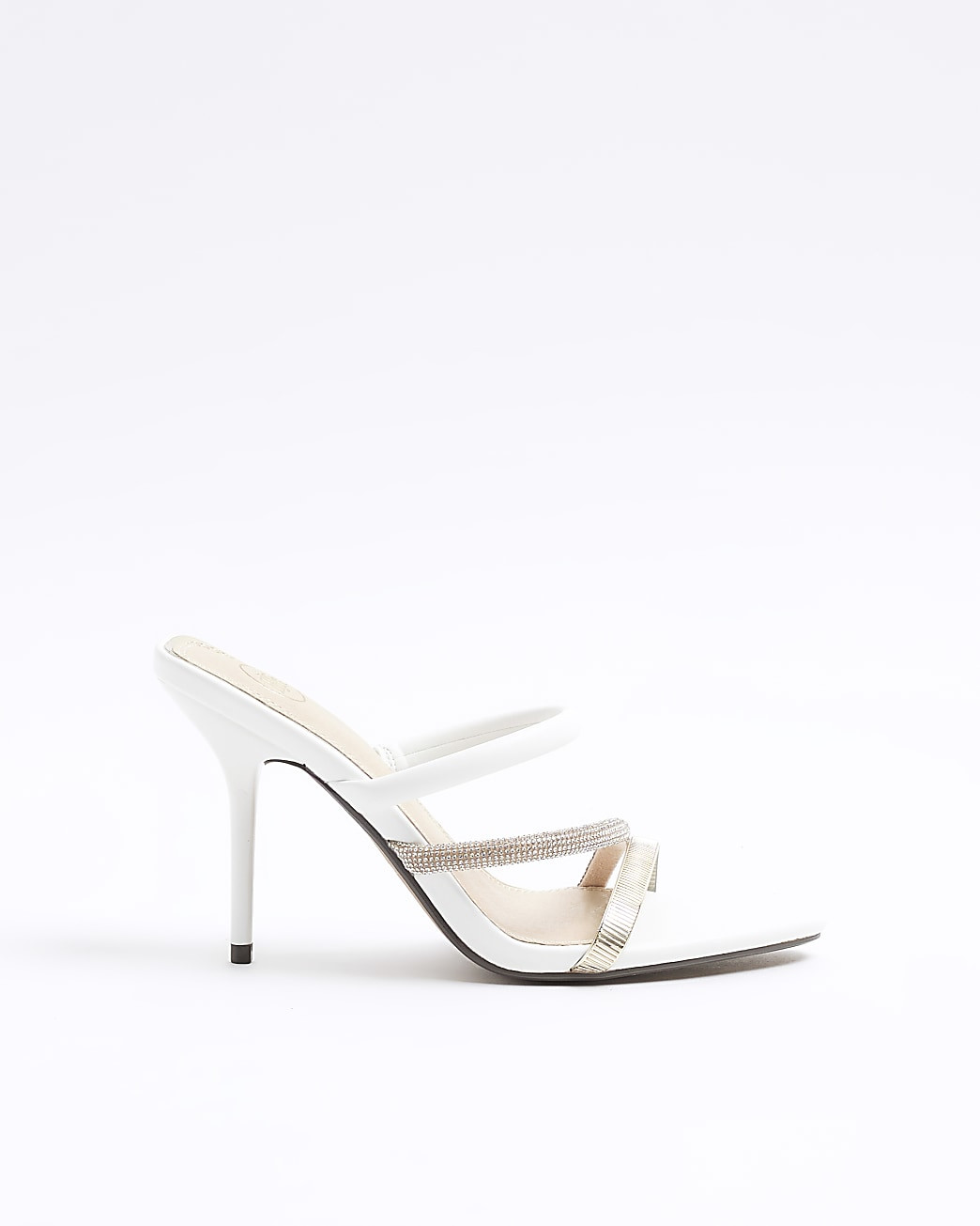 Gold 3D Butterfly Strappy Heeled sandals | River Island (UK & IE)