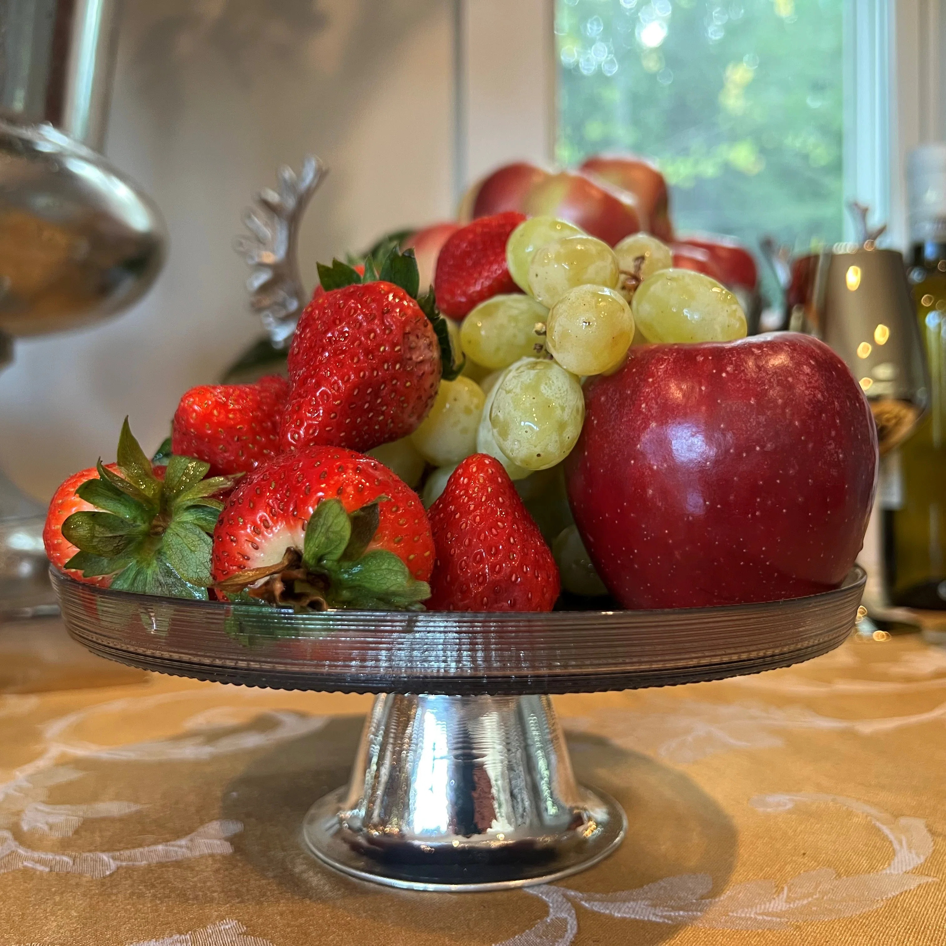 Grey And Silver Footed Cake Plate | Wayfair North America