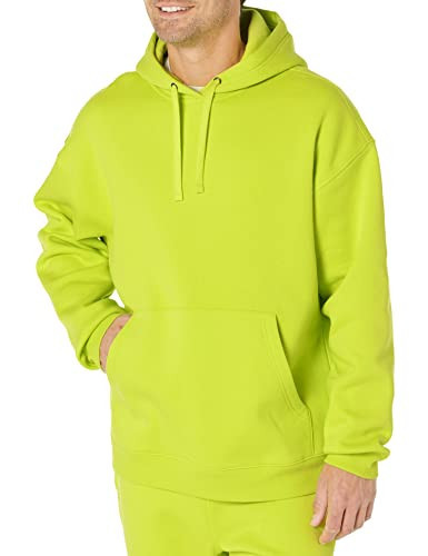 Amazon Essentials Men's Oversized-Fit Sweatshirt Hoodie (Available in Big & Tall), Lime Green, XX-Large | Amazon (US)