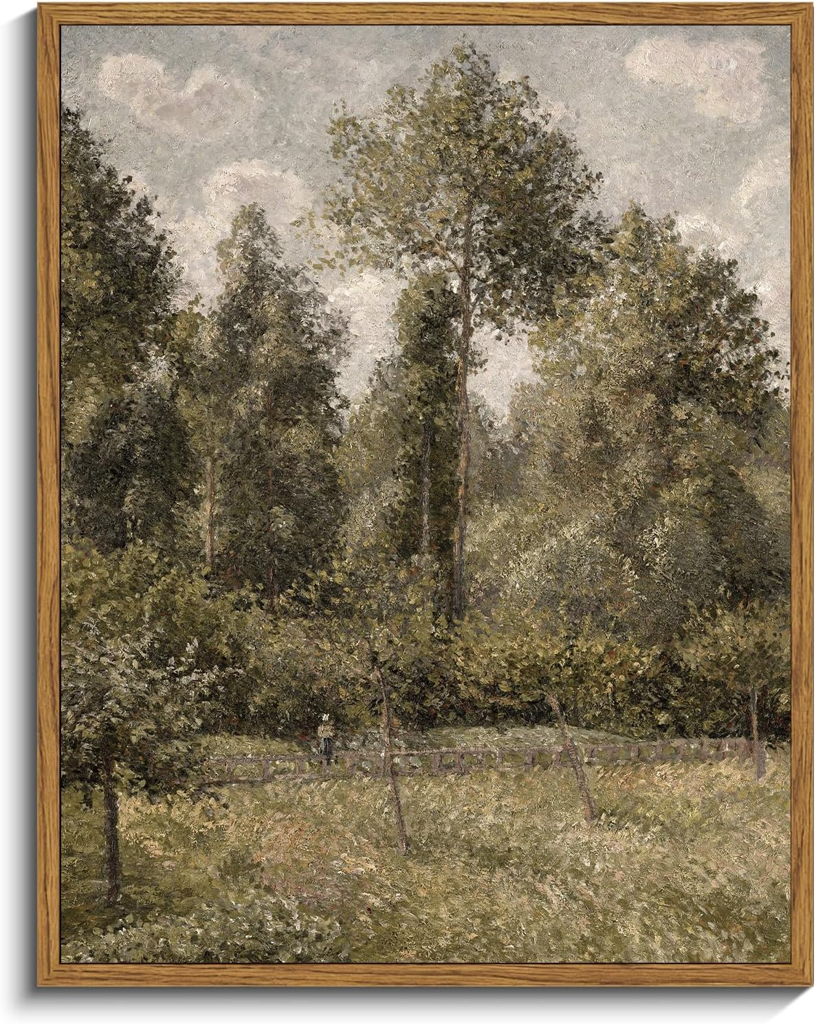 InSimSea Framed Canvas Prints Art Vintage Decor, Farmhouse Wall Art, Poplars Oil Pantings Wall Pi... | Amazon (US)