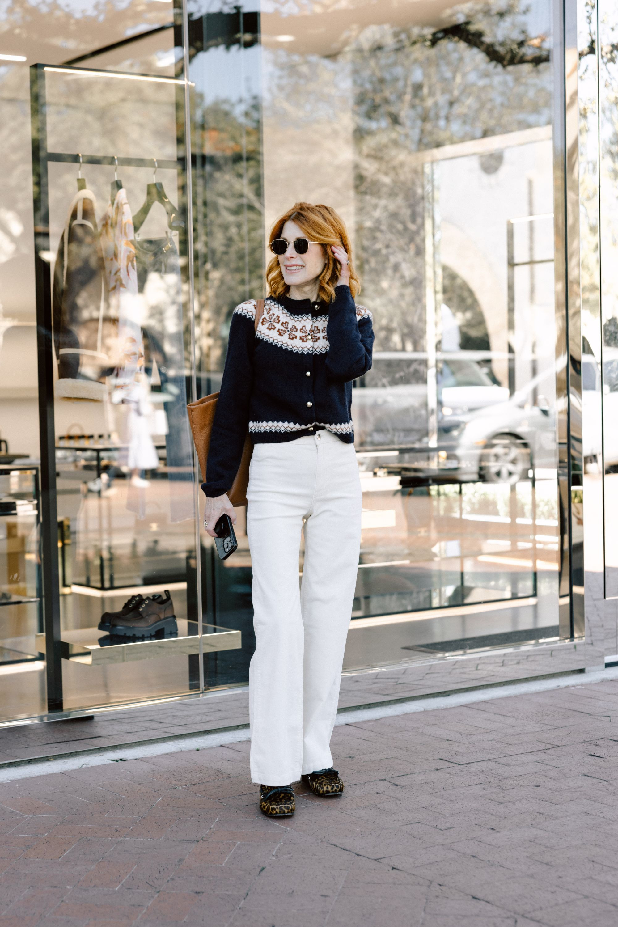 If you love timeless, elevated basics, this navy Fair Isle cardigan is such a beautiful staple—classic, flattering, and so easy to style with neutrals. The Madewell corduroy wide-leg pants give this outfit a clean, modern shape while still feeling soft and comfy for everyday wear. Plus, the cardigan is 30% off right now!
I’m wearing size XS in the cardigan and size 24 in the Madewell pants. 

 

#LTKSeasonal #LTKOver40 #LTKWorkwear