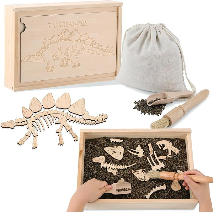 Dino Excavation Archaeology Dig Kit, Fossil Digging Kit for Kids, Dinosaur Skeletons Bones Puzzle... | Amazon (US)