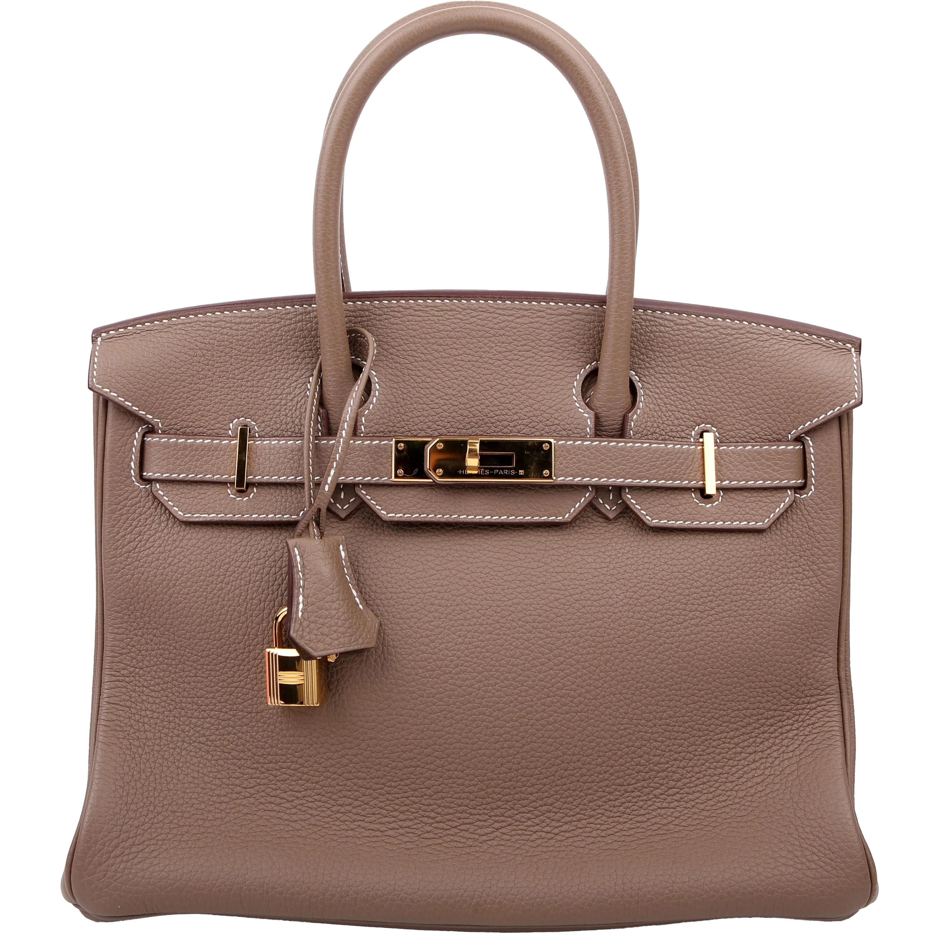 Birkin 30 Togo 2021 Etoupe/Gold | Keeks Designer Handbags
