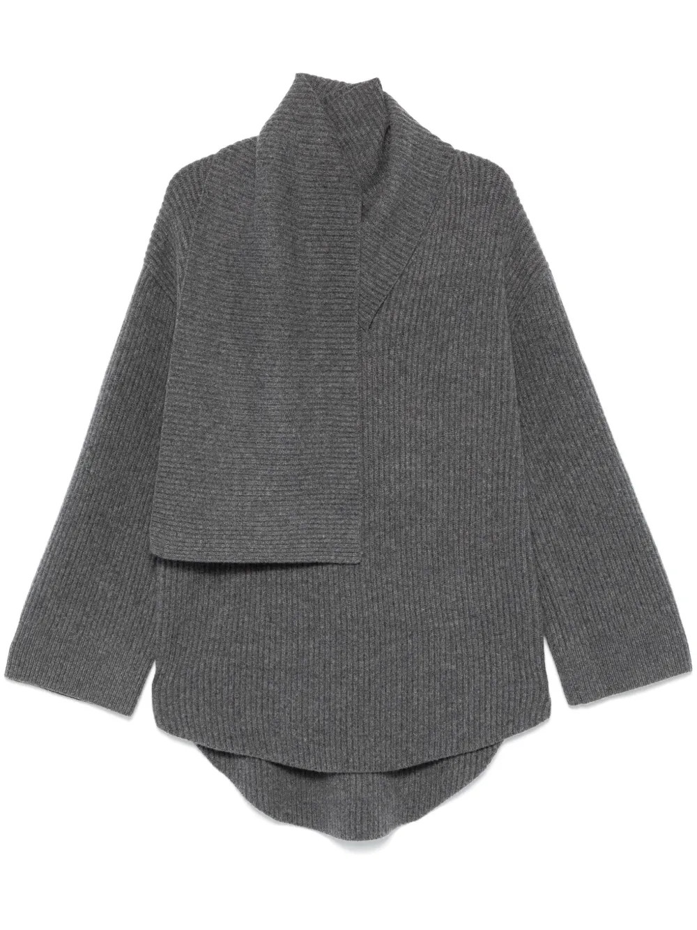 TOTEME attached-scarf Sweater - Farfetch | Farfetch Global