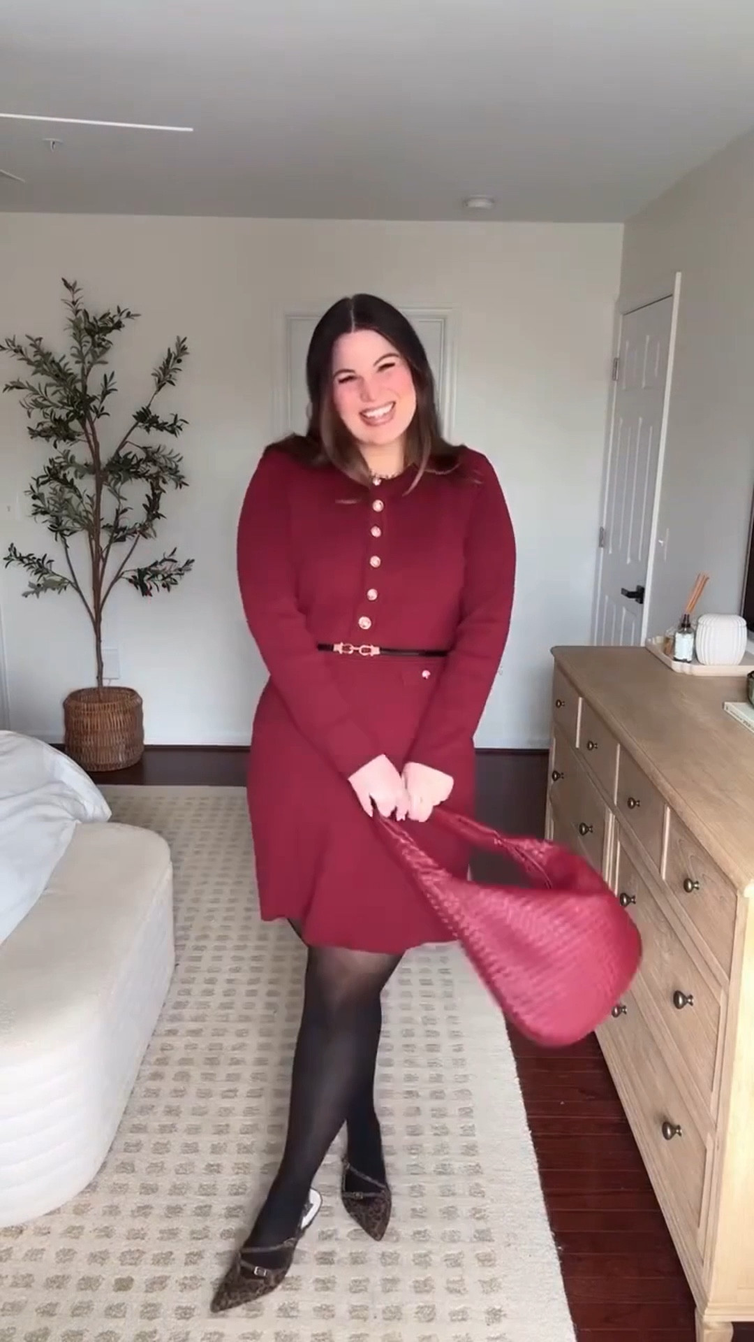 Midsize office inspo! This long sleeve sweater dress is perfect for the office. I styled it with my favorite black sheer tights + a pop of leopard on the heels! 

Dress - xl 
Heels - 9.5 
Tights - xl 
Shaping panties - xl *use code KELLYELIZXSPANX to save 
*similar jewelry 

Amazon fashion, amazon dress, holiday dress, office party, office outfit, office wear, workwear, midsize, holiday outfit, holiday office party, office party, looks for the office


#LTKMidsize #LTKWorkwear #LTKSeasonal