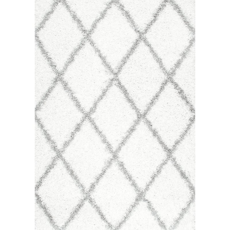 Colona Shag White Area Rug | Wayfair North America