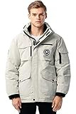 Orolay Men's Warm Parka Jacket Anorak Winter Coat with Detachable Hood Oyster Grey L | Amazon (US)