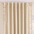 Pinstripe Ruffle Blackout Curtain | West Elm (US)