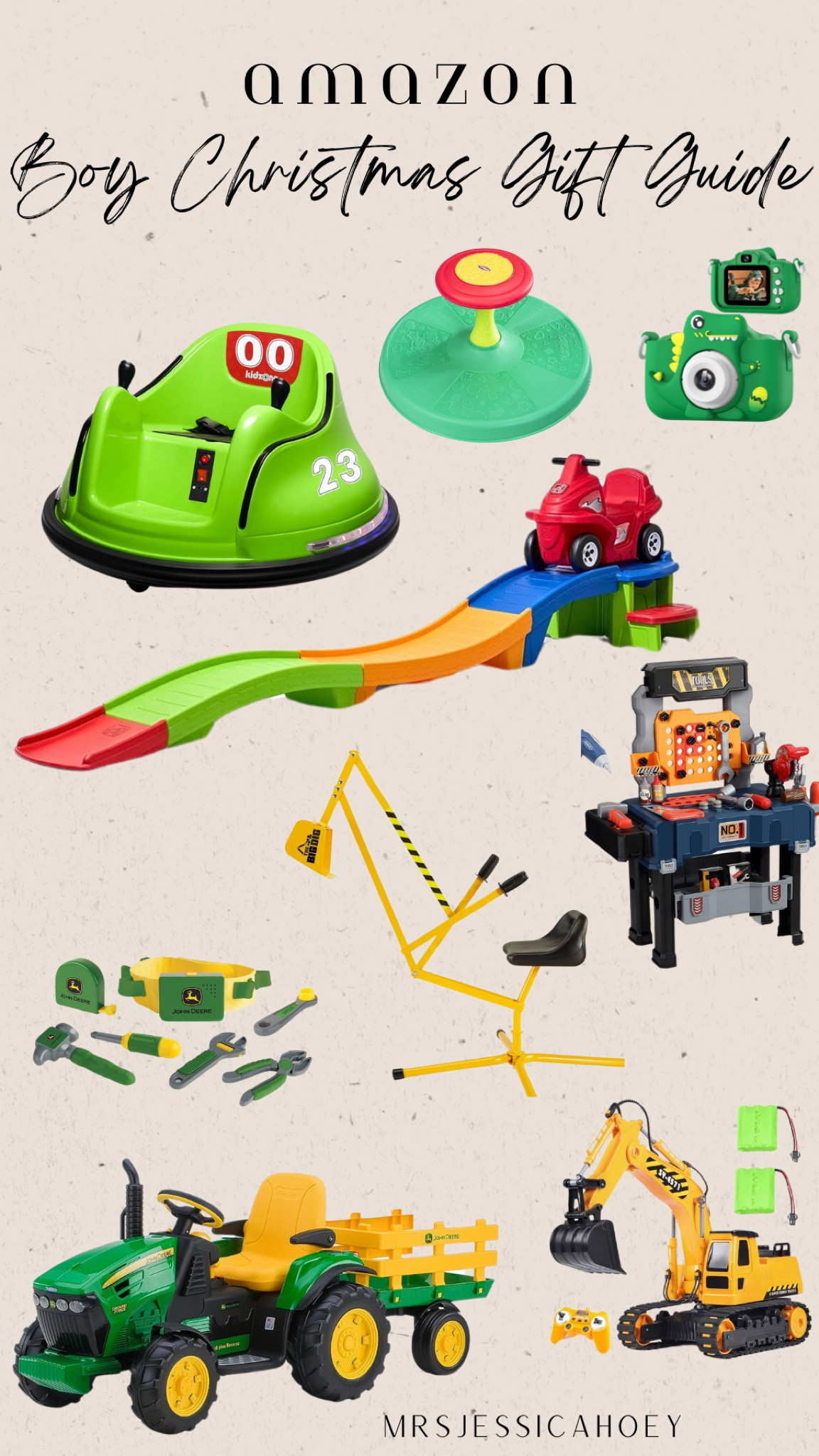 Boy toddler Christmas gift guide. Toy car. Bumper car. Roller coaster. John Deere. Construction work bench. Kids camera. Dinosaurs. Little boy gifts. Ages 2-8

#LTKkids #LTKHoliday #LTKGiftGuide