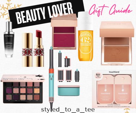Gift guide for the beauty lover! 
A few of my favorites and some on my wish list (hello Dyson air wrap). I’ve recently become obsessed with the YSL lipsticks and they are amazing! 

#LTKbeauty #LTKCyberWeek #LTKGiftGuide