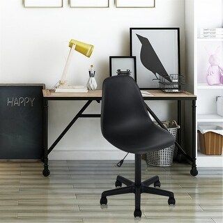 Porch & Den Waterford White Swivel Office Chair (Black) | Bed Bath & Beyond