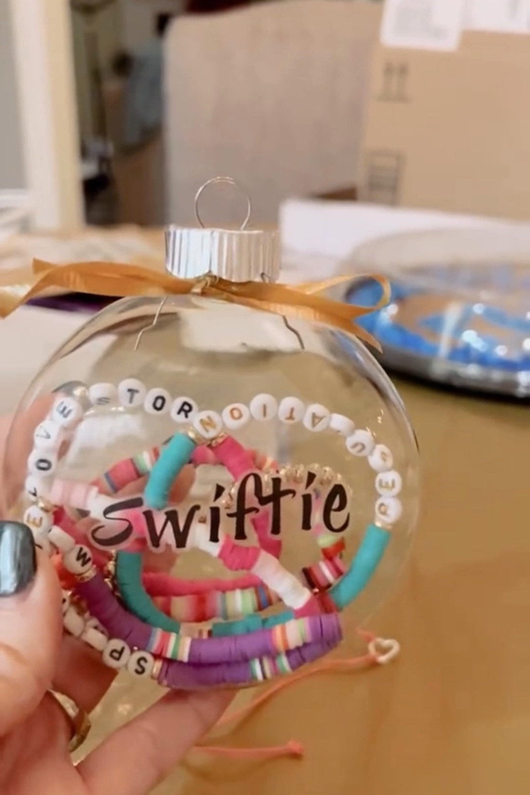 Gift idea for the Swiftie! DIY  Taylor Swift ornament. Friendship bracelet, gift idea, Taylor Swift gift.
#giftforher #swiftie #taylorswift #ornament #bracelets

#LTKHoliday #LTKFindsUnder50 #LTKGiftGuide