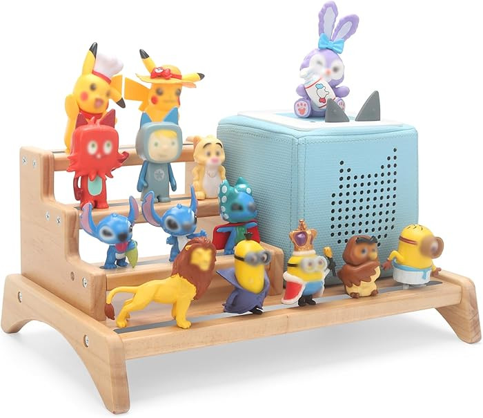 for Tonies Box Organizer 3-Tier Storage Shelf, Magnetic Desktop Storage Rack for Tonie 1/2 Player... | Amazon (US)