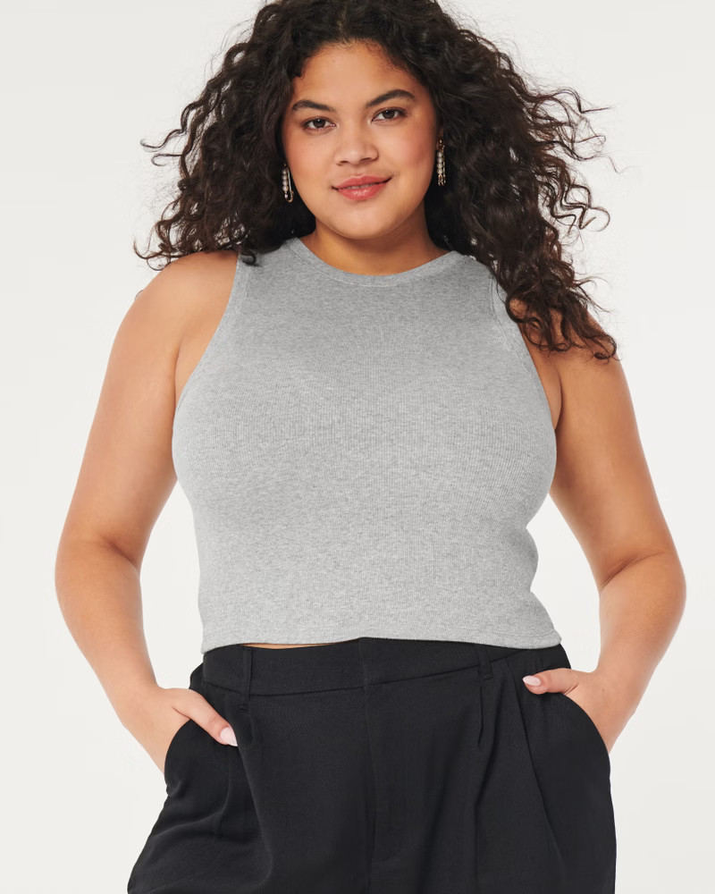 Ribbed High-Neck Tank | Hollister (US)