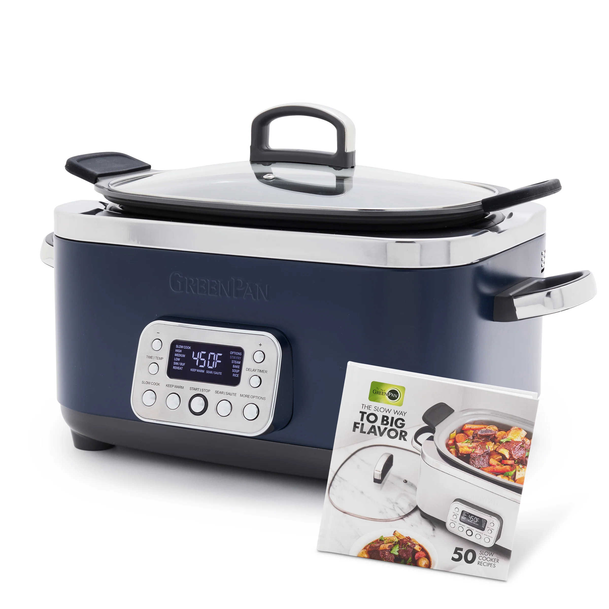 Elite 14-in-1 6-Quart Slow Cooker | Oxford Blue | GreenPan