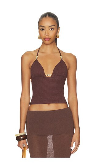 Tiger Mist Zinnia Top in Brown | REVOLVE | Revolve Clothing (Global)