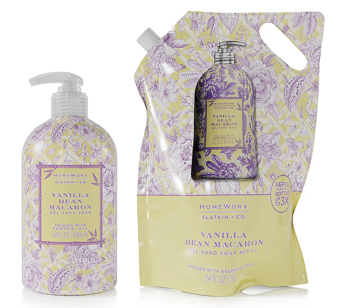 HomeWorx by Slatkin + Co. 22oz Hand Soap + 64oz Refill Bag | QVC