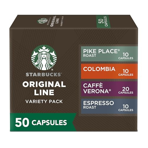 Starbucks by Nespresso Original Line, Intense Variety Pack, 50-count Espresso Pods | Amazon (US)