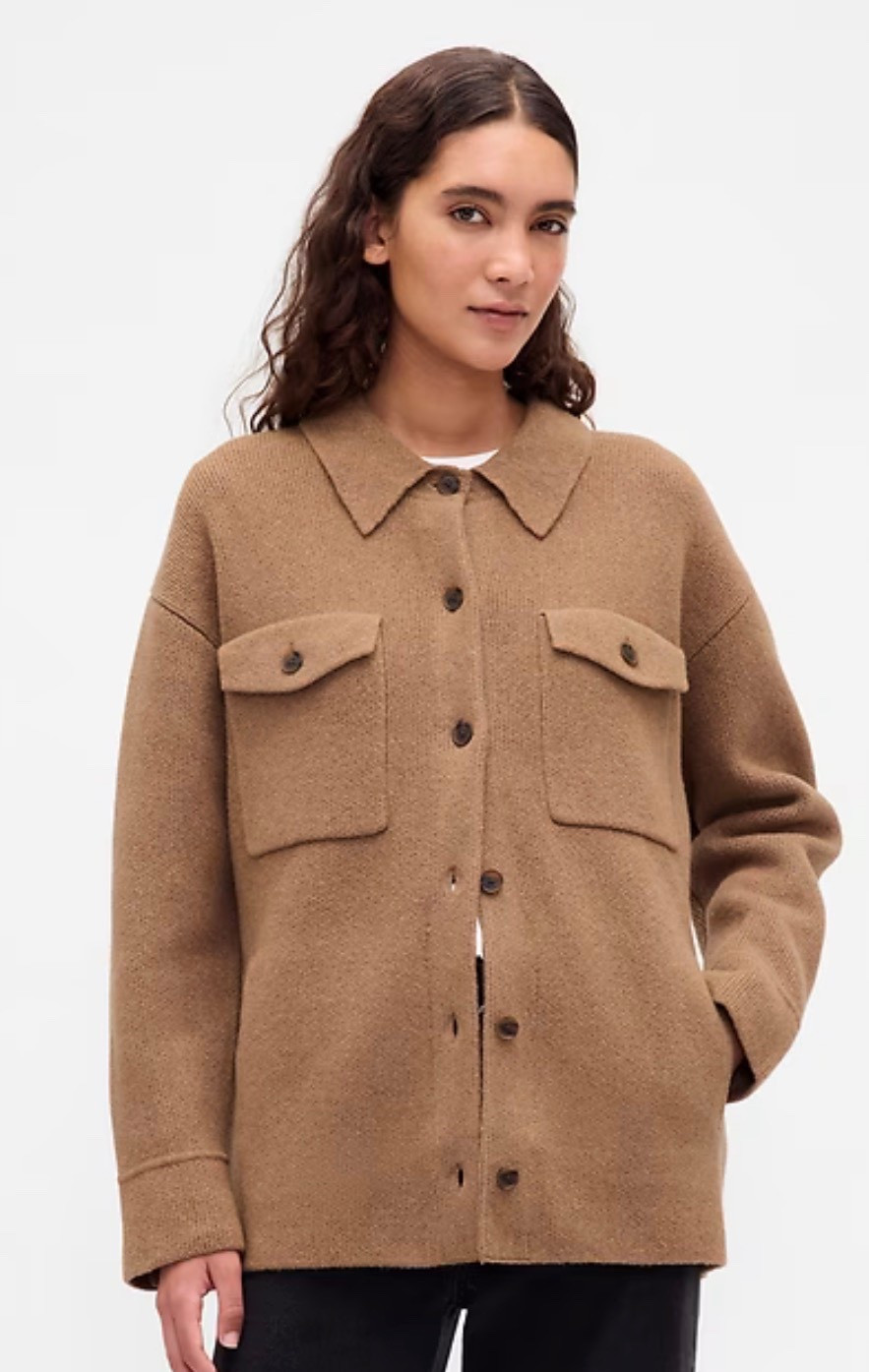 Gap CashSoft oversized shirt jacket  outerwearr

#LTKGiftGuide #LTKHoliday #LTKFindsUnder100