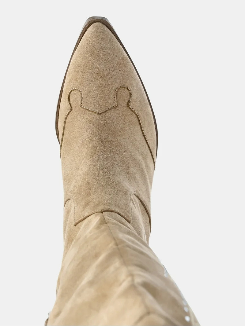 No Boundaries Women's Over the Knee Bling Western Boots | Walmart (US)