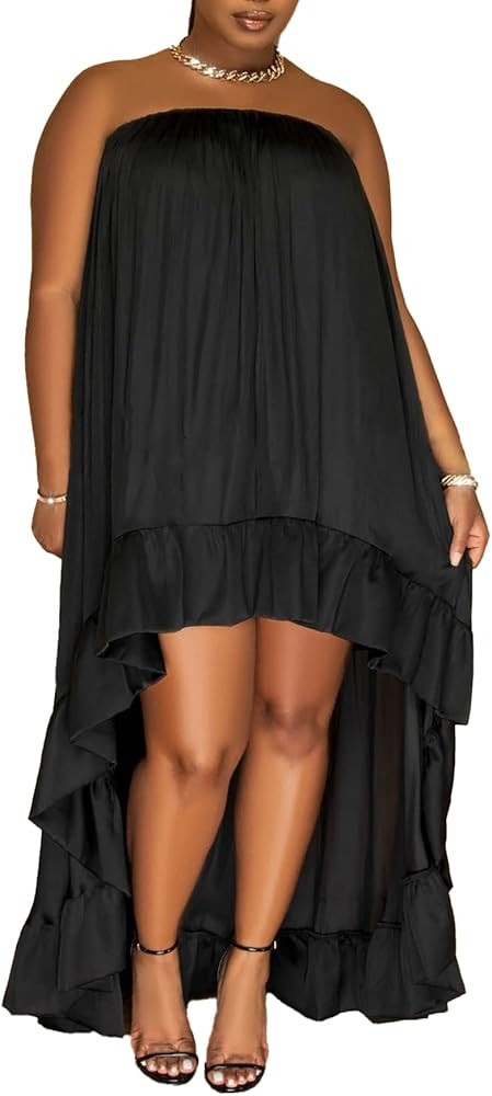 Womens Sexy Summer Dresses Halter Neck Plus Size Long Maxi Dress Casual Floral Beach Sun Dresses ... | Amazon (US)