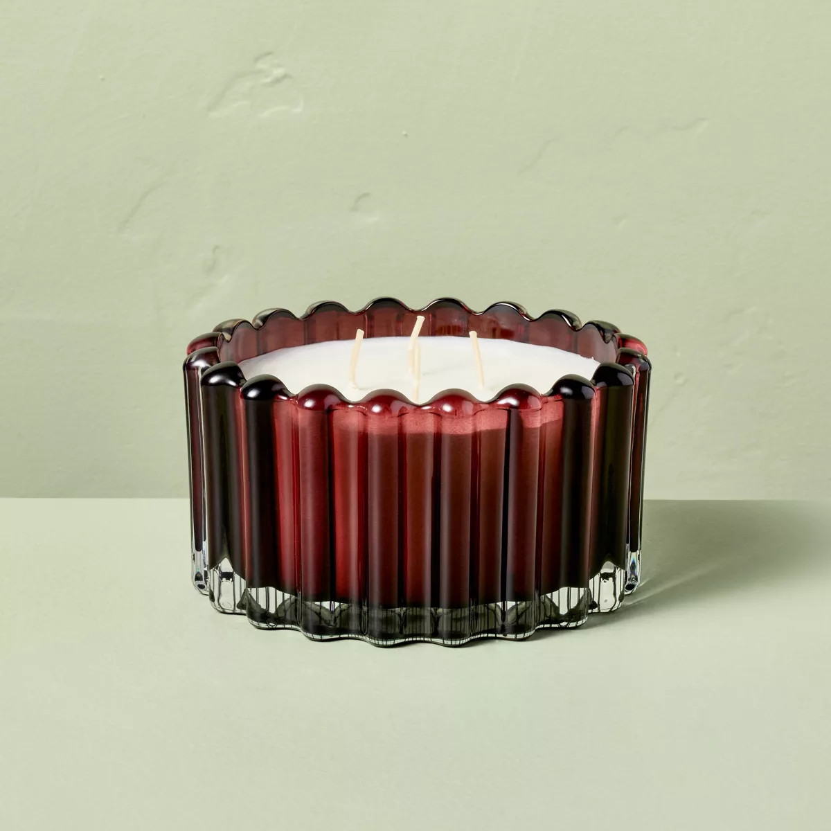 4 Wick Ribbed Glass Jar Candle 22oz - Hearth & Hand™ with Magnolia | Target