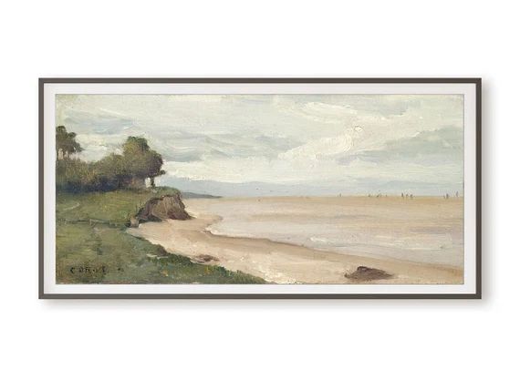 Vintage panorama landscape print Antique downloadable coastal | Etsy | Etsy (US)