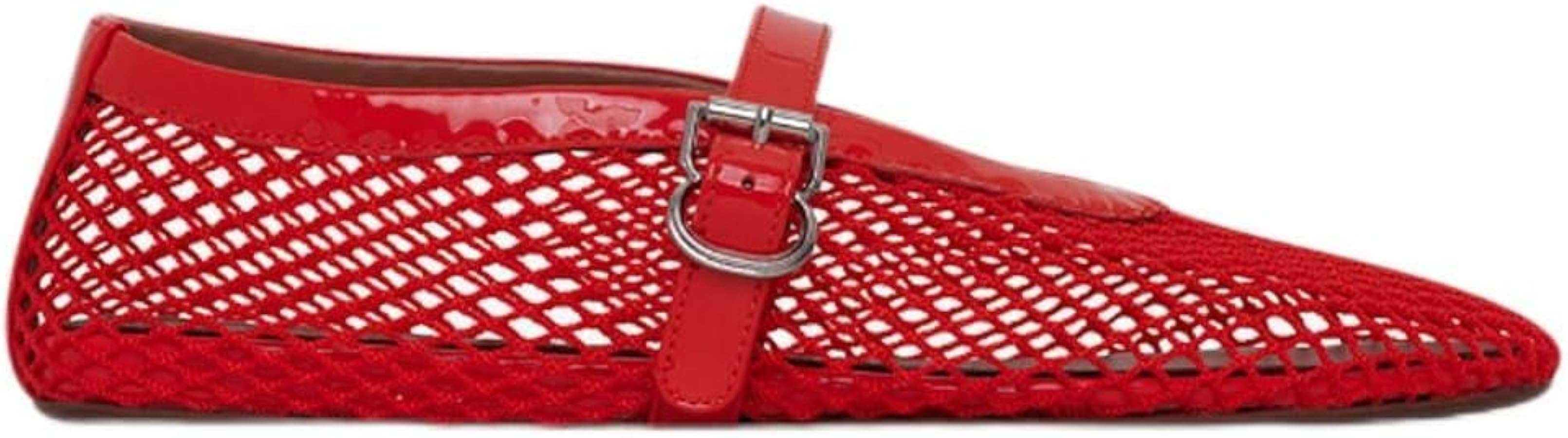 Women's Mesh Ballet Flats Buckle Strap Comfortable Ballerina Shoes Ladies Wide Width Casual Dress... | Amazon (US)