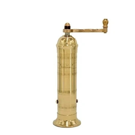 Alexander Home Greek Pepper Mill, 8 Inch Tall, Manual Grinder, Brass | Walmart (US)