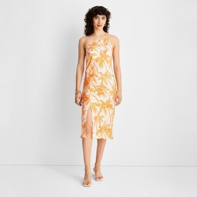 Women's One Shoulder Midi Slit Dress - Future Collective™ with Alani Noelle | Target