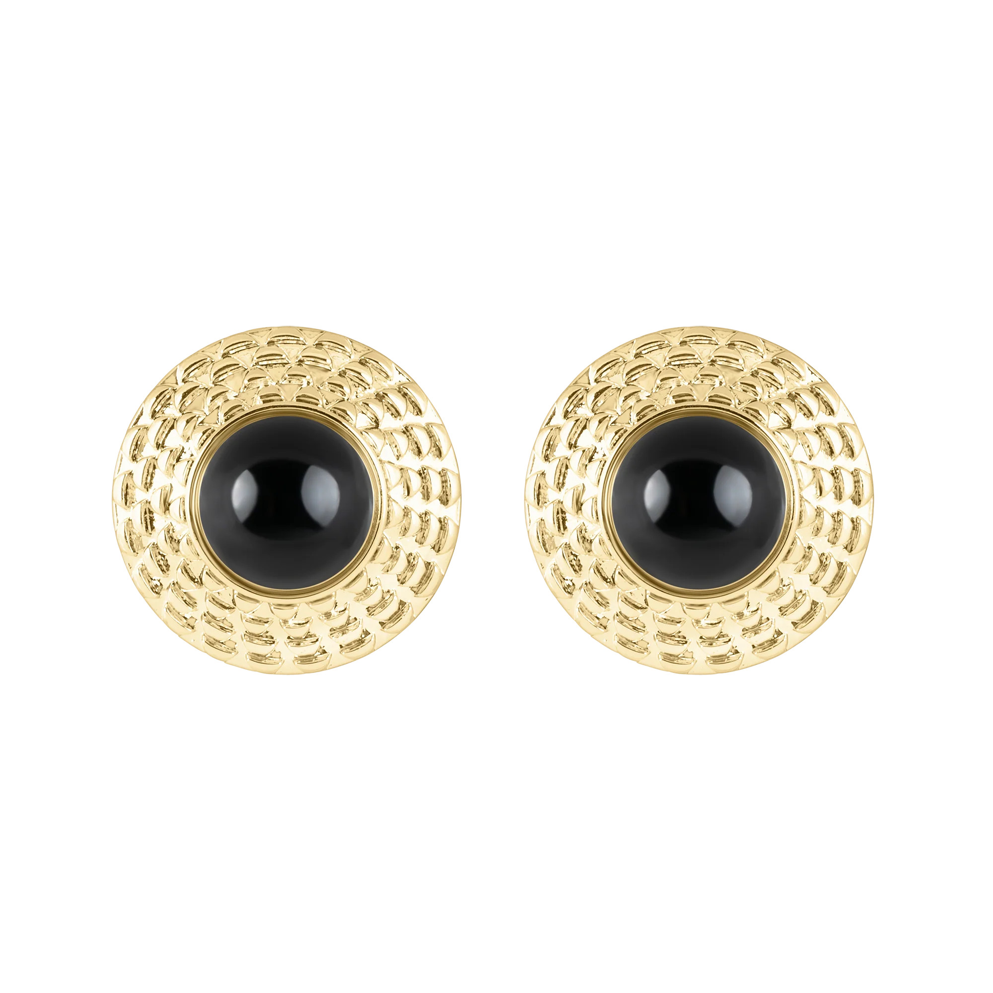 Button Earrings Black | Electric Picks Jewelry