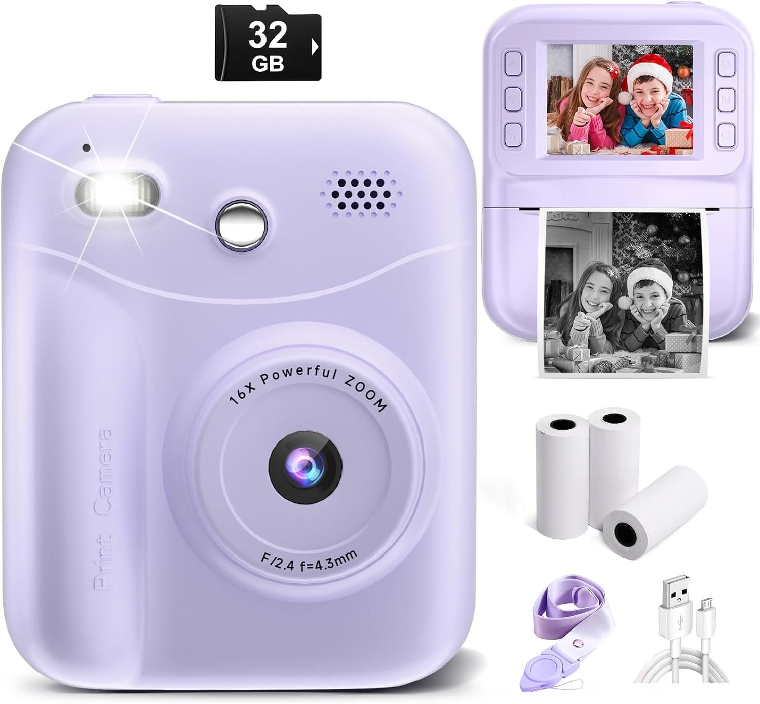 MINIBEAR Kids Camera Instant Print, Instant Print Camera for Kids Digital Camera Toddler Toys Chr... | Amazon (US)