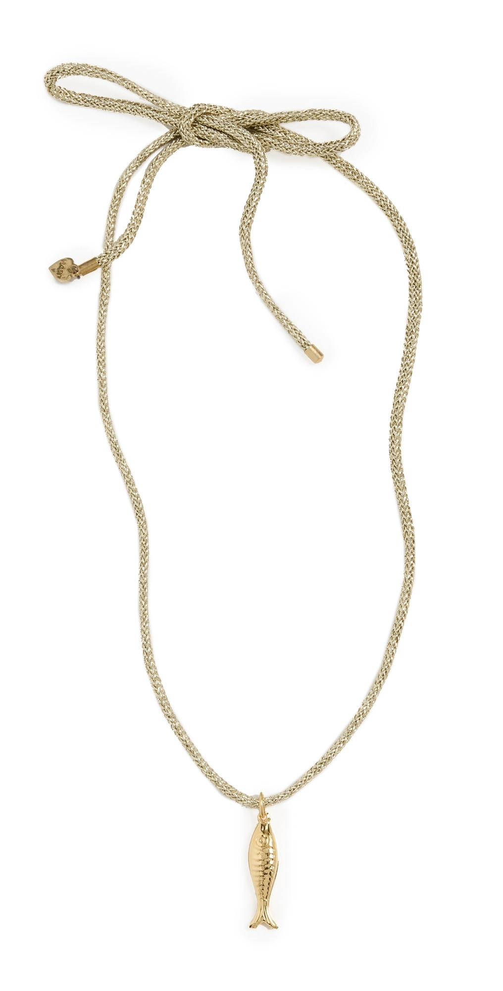 HART Gold Metallic Necklace Cord and Fish Charm Gold One Size | Shopbop
