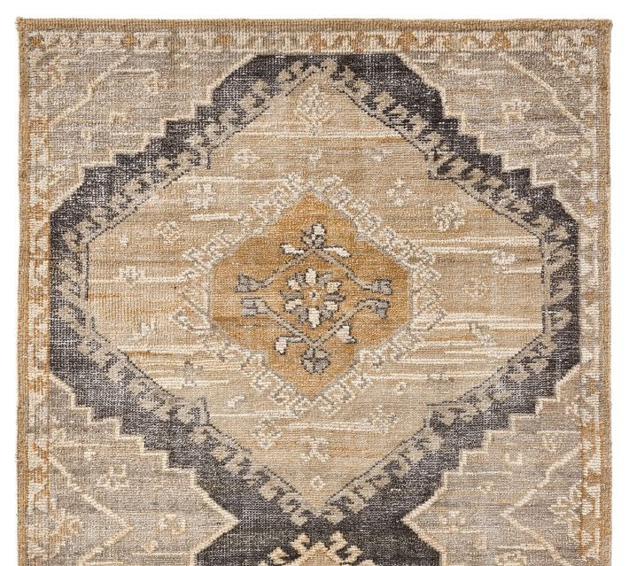 Demitria Outdoor Hand-Knotted Performance Rug, Ebony, 5' x 8' | Pottery Barn (US)