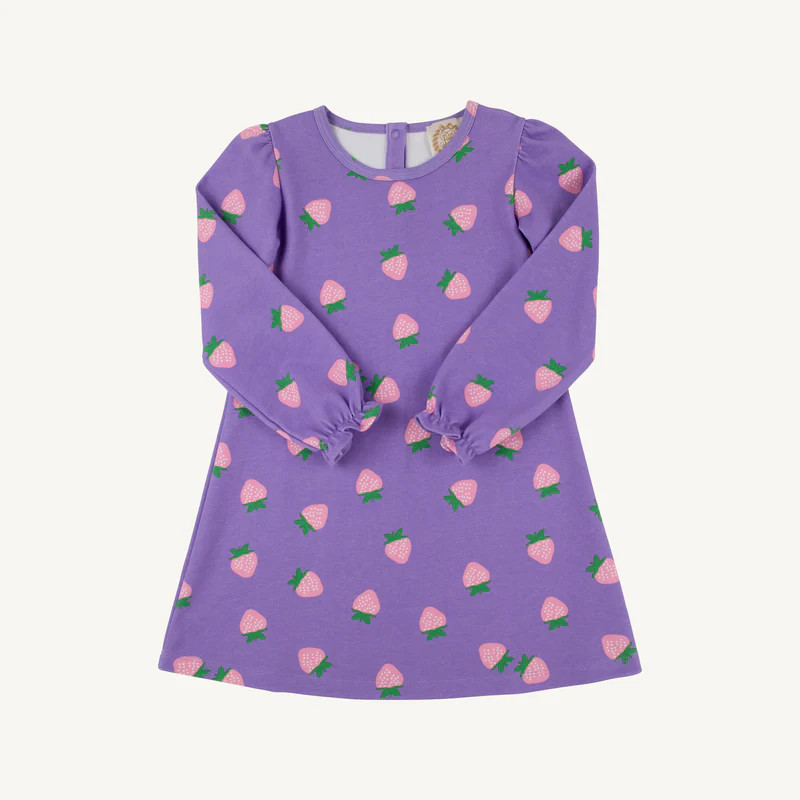 Sadie Sweatshirt Dress - Sanibel Strawberry (Palisades Purple) | The Beaufort Bonnet Company