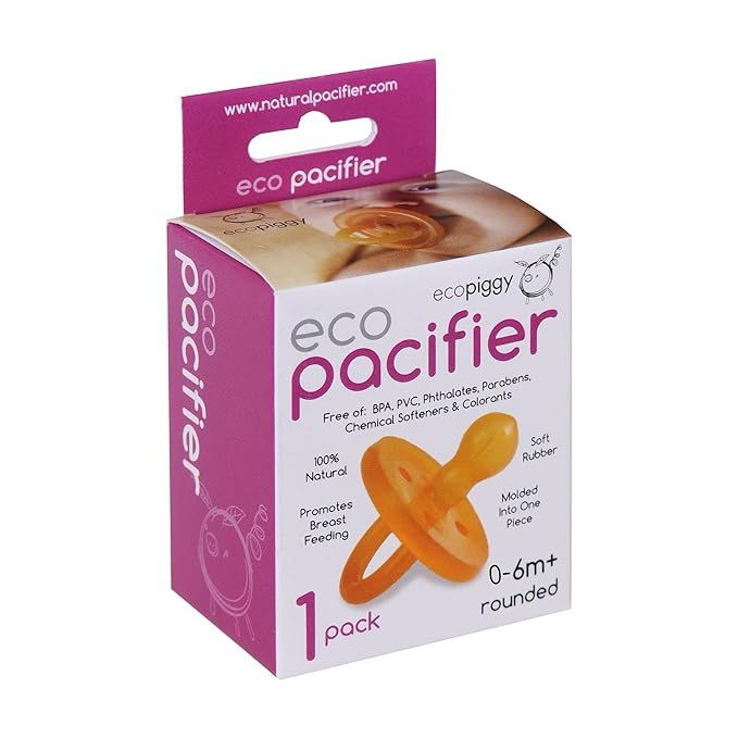 Ecopacifier Natural Rubber Pacifier Round 0-6m (1pk) | Amazon (US)