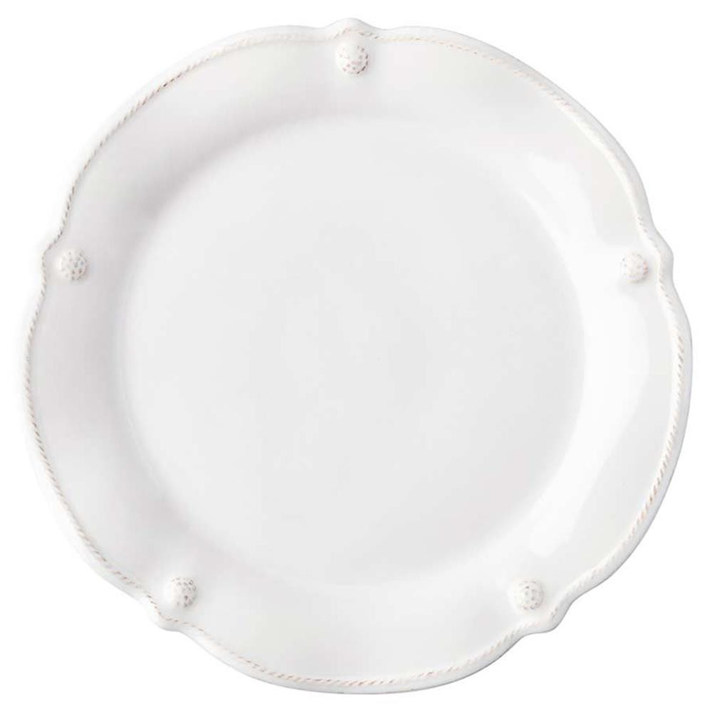 Juliska Berry & Thread Flared Whitewash Ceramic Cocktail Plate | Kathy Kuo Home