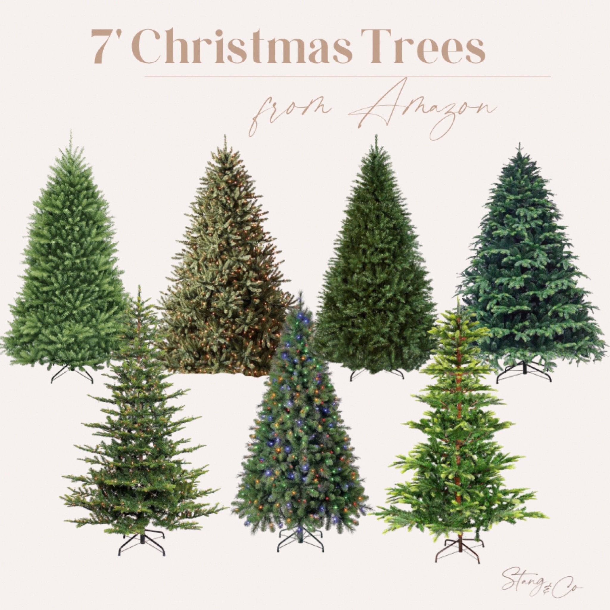 These artificial Christmas trees are all around 7’ tall. Some are lighted and some aren’t, and there’s a style for every home!

Christmas decor, Christmas tree, faux tree, holiday decorations 

#LTKHoliday #LTKhome #LTKstyletip