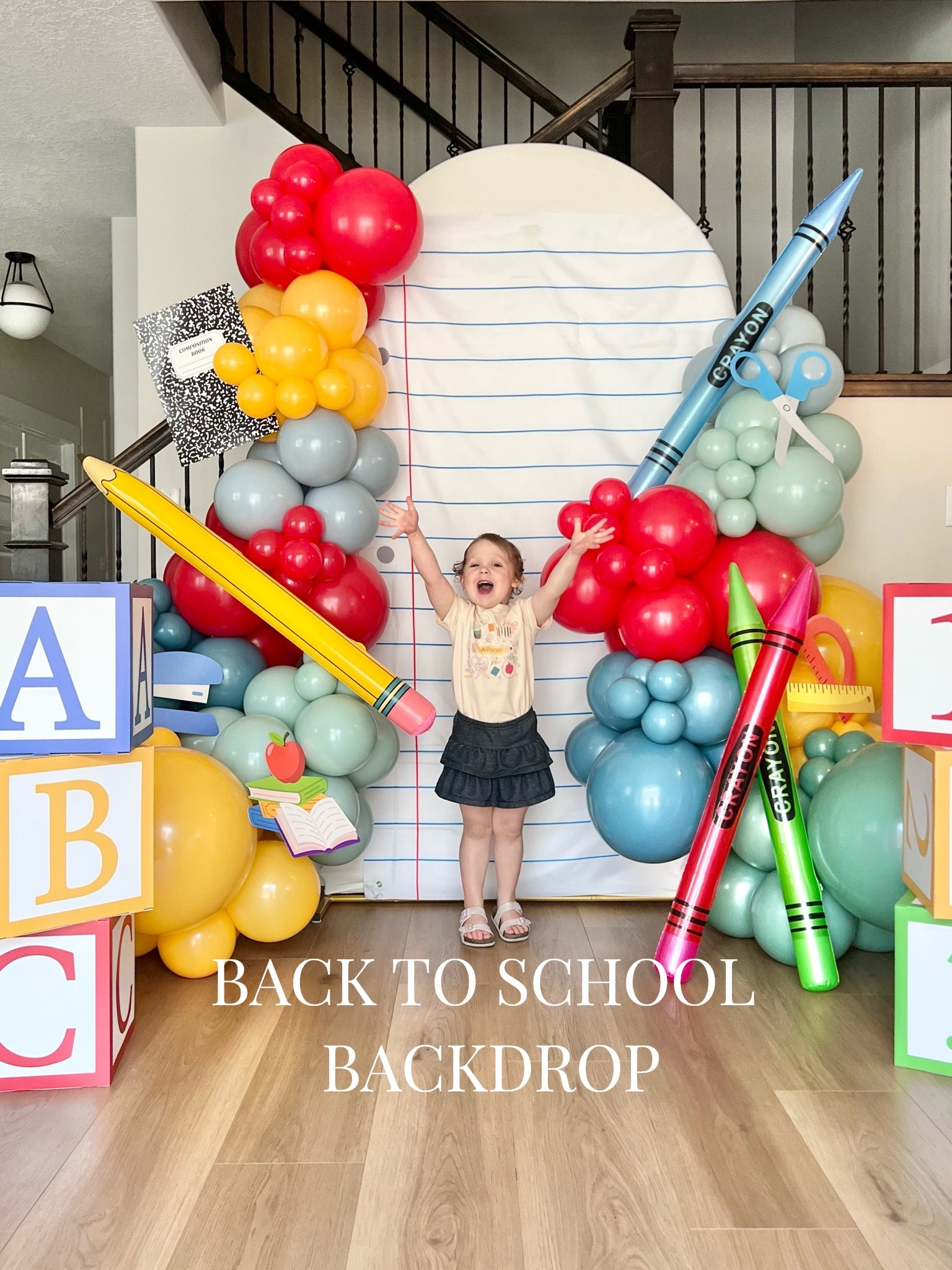 The cutest backdrop supplies for your back to school pictures!! So much bang for your buck with this Amazon kit 🙌🏻 then I added a mix of balloons to match 
Outfits from @Caden Lane 🍎✏️📓

#LTKmomlife #LTKSeasonal #LTKKids