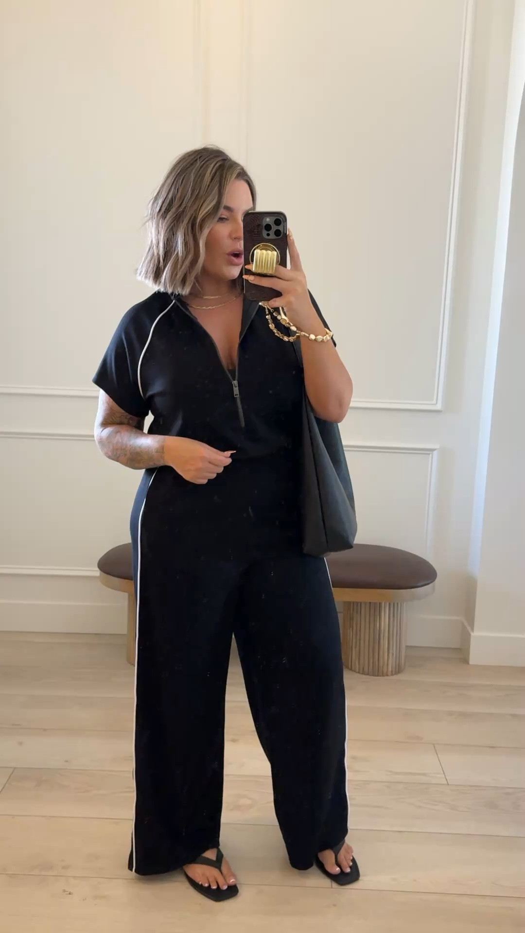 Size L jumpsuit 
It’s giving spanx without the price tag. 

Bra size xl these are insanely comfy and wire free !