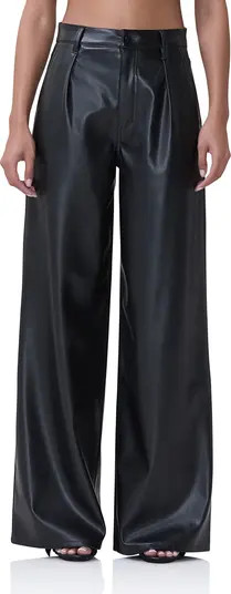 AFRM Turner Faux Leather Wide Leg Pants | Nordstrom | Nordstrom
