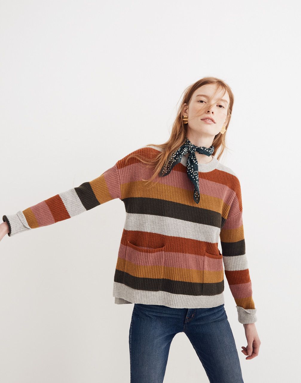 Patch Pocket Pullover Sweater in Walton Stripe | Madewell