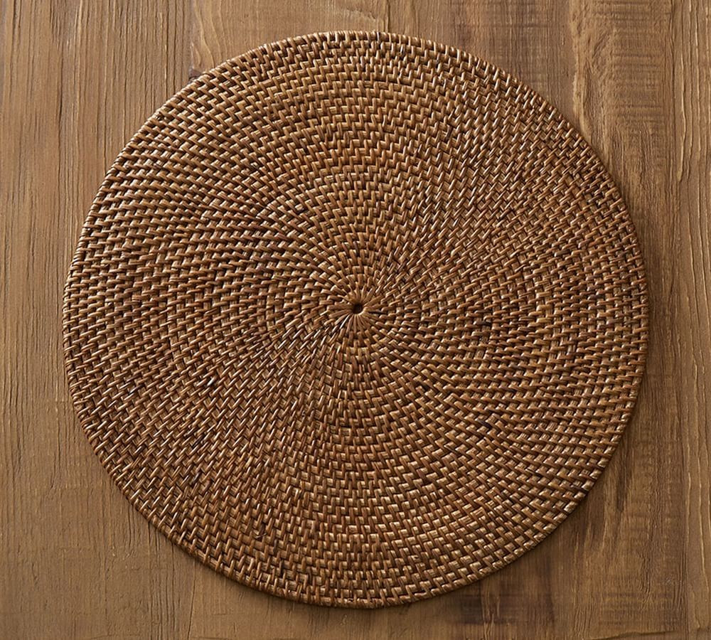 Tava Handwoven Rattan Round Placemat | Pottery Barn (US)