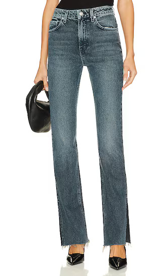 Harlow High Rise Boot W/ Slit Hem in Redondo Pier | Revolve Clothing (Global)