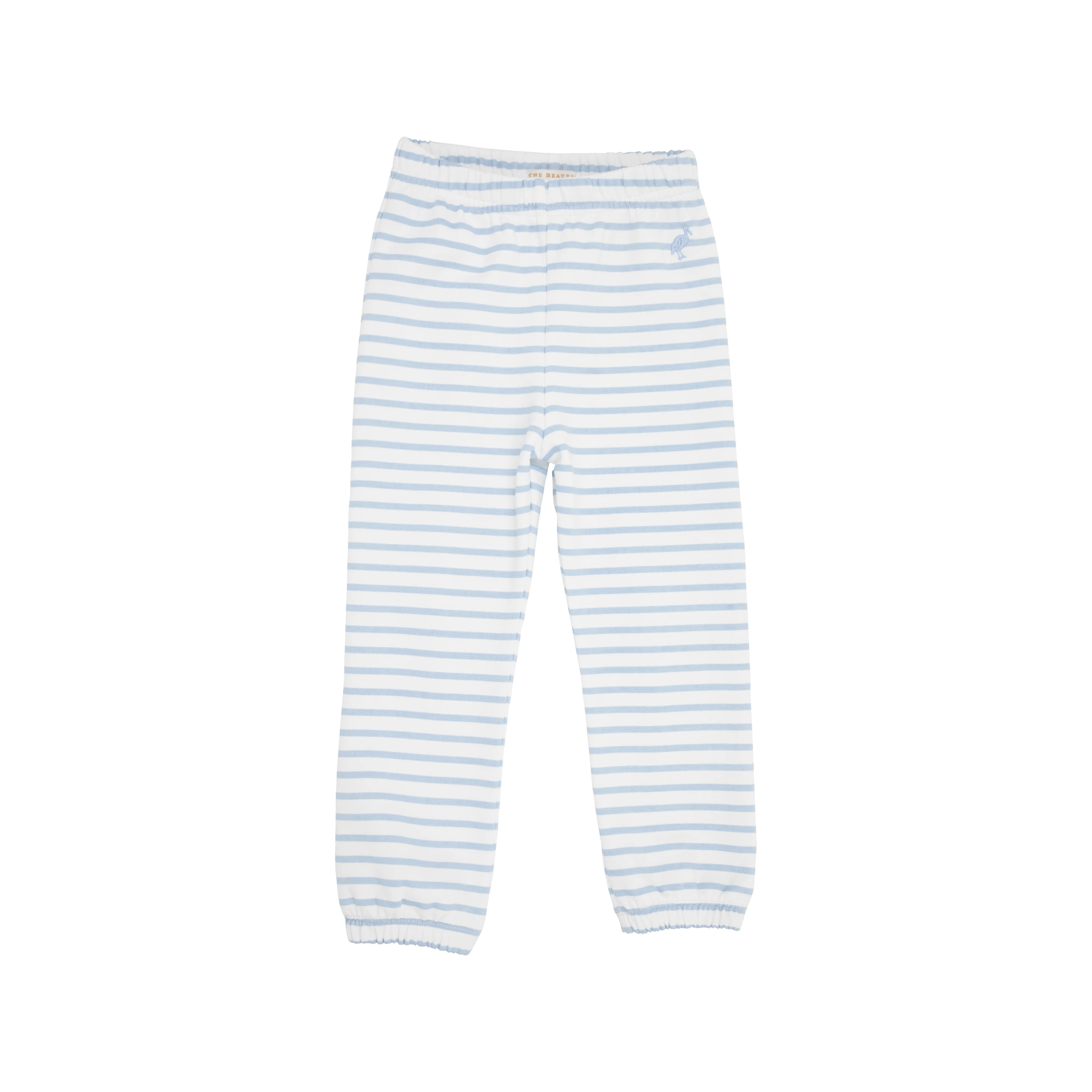 Gates Sweeney Sweatpants - Beale Street Blue Stripe with Beale Street Blue Stork | The Beaufort Bonnet Company