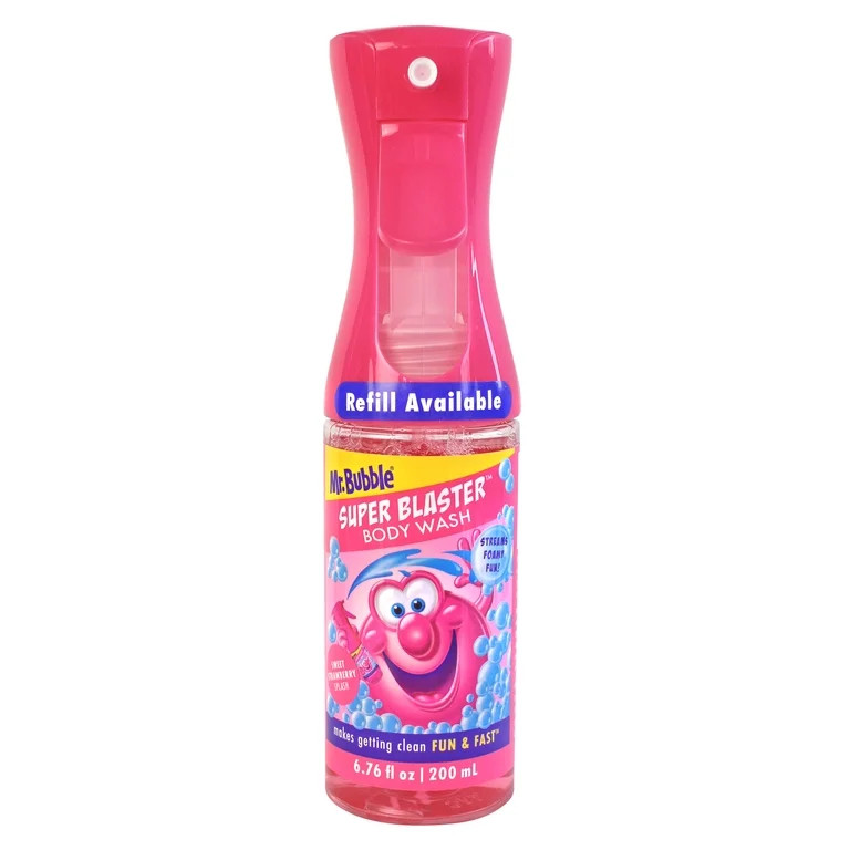Mr. Bubble Super Blaster Body Wash Sprayer, Sweet Strawberry Splash, 6.76 fl oz | Walmart (US)