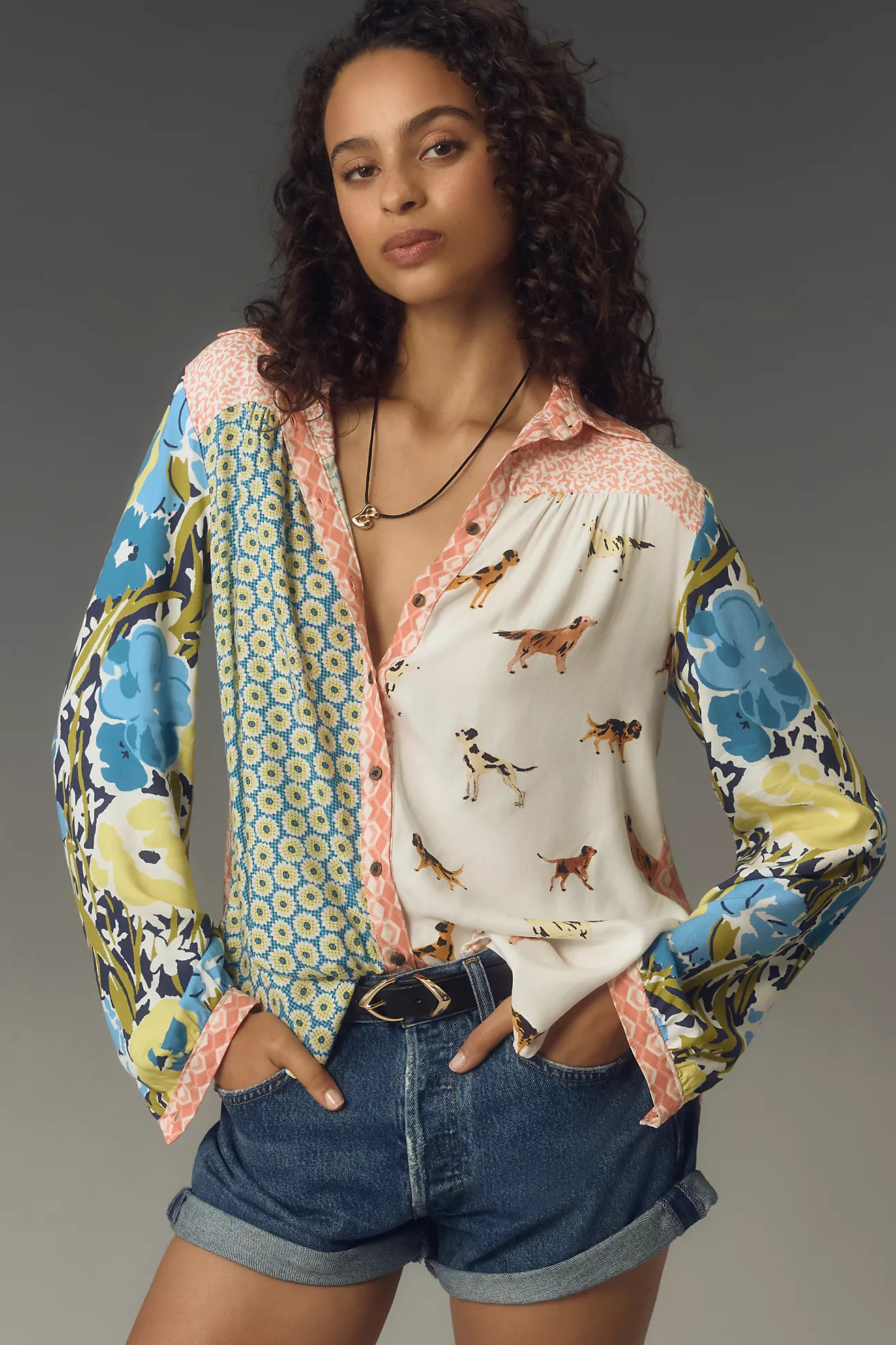 The Paz Buttondown Shirt by Maeve | Anthropologie (US)